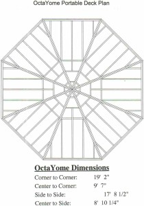 Deck plan for the OctaYome tiny tent house