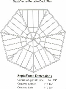 Deck plan for the SeptaYome tiny tent house