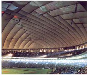 Inflated sports dome structure