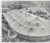 A gigantic old time circus tent
