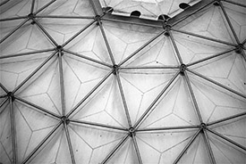 Detail of roof of Geodesic dome structure