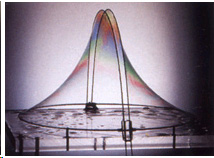 A soap bubble looks strikingly similar to a tent structure
