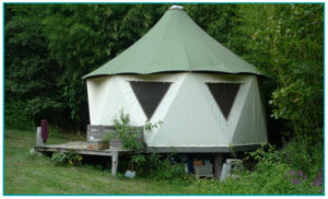 Image of UltraYome exterior of tiny yurt dome house