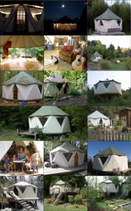 Photo collage of many Yome tiny homes